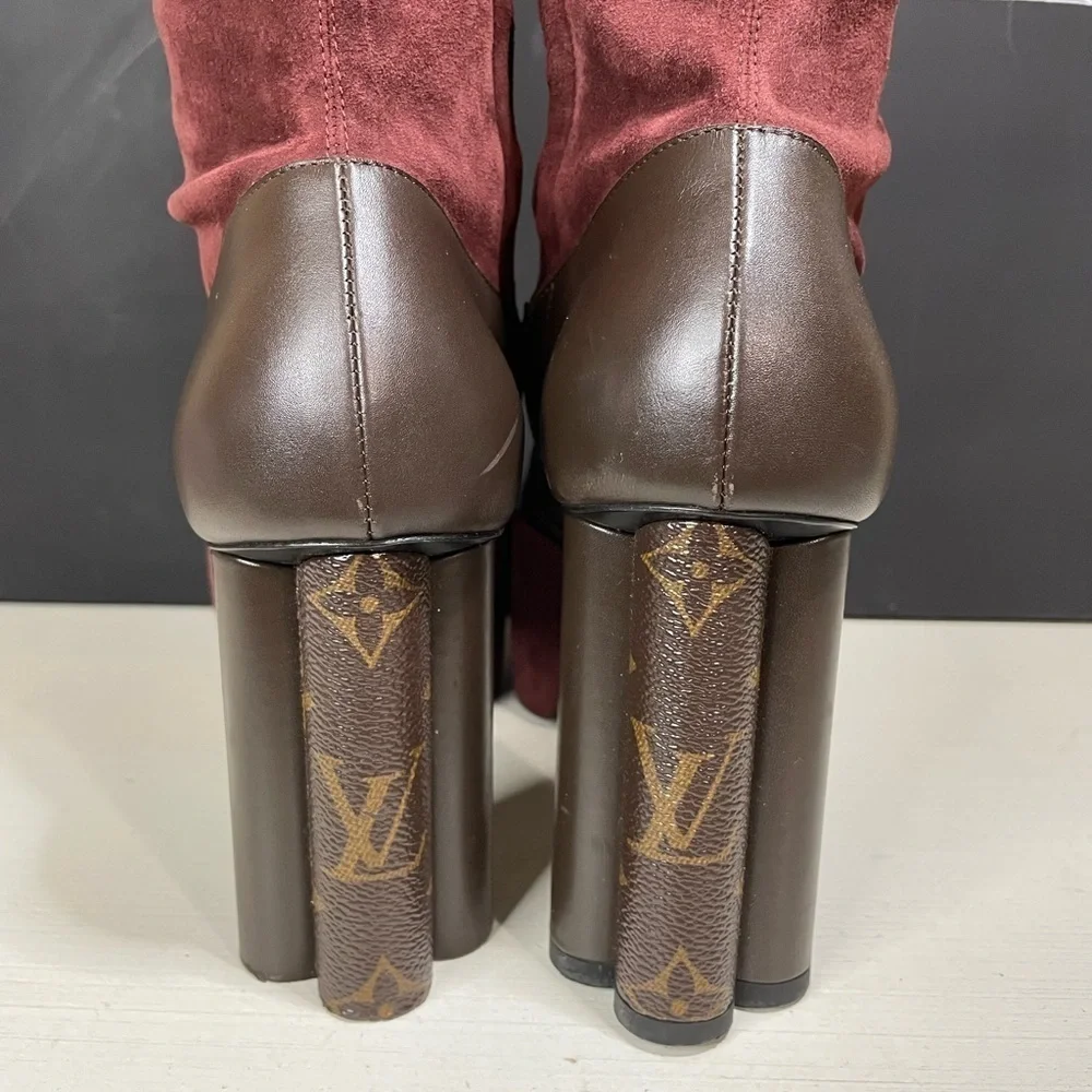 Louis Vuitton Boots LV Podium Platform Boots Authentic COA LV Tall Boots 🔥 - Picture 4 of 14